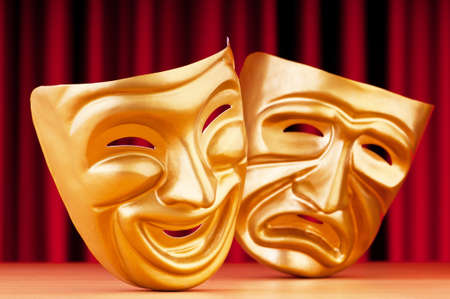 Masks with the theatre conceptの写真素材
