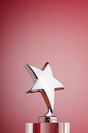 Star award against gradient backgroundの写真素材