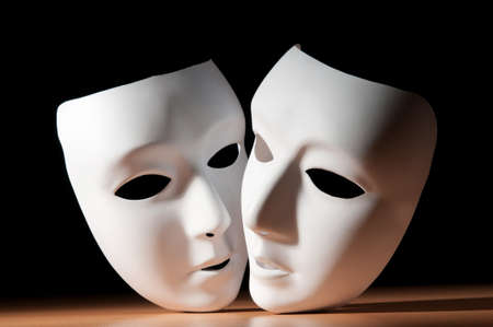 Masks with theatre conceptの写真素材