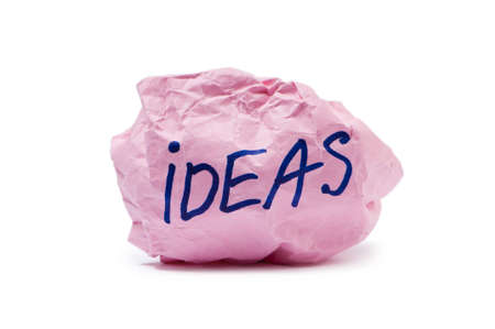 Rejected idea concept with paperの写真素材