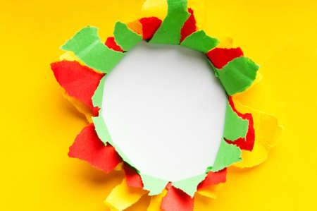 Paper pieces with space for your messageの写真素材