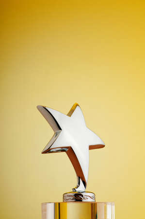 Star award against gradient backgroundの写真素材