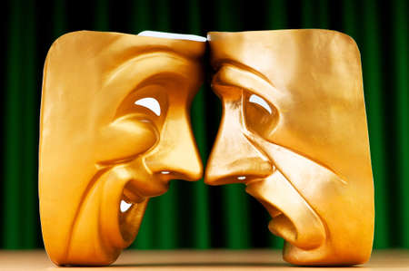 Masks with the theatre conceptの写真素材
