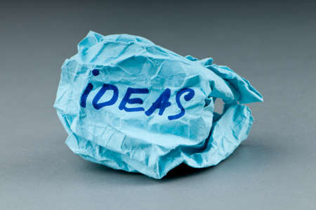 Rejected idea concept with paperの写真素材