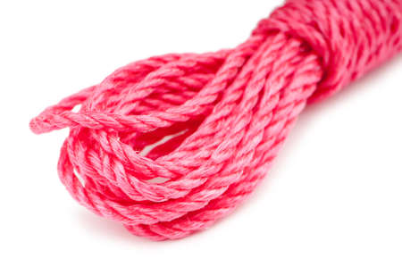 Colourful rope isolated on the white backgroundの写真素材