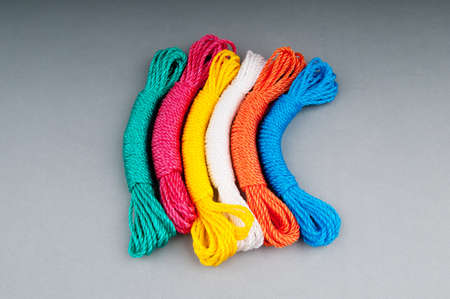 Colourful rope isolated on the  background