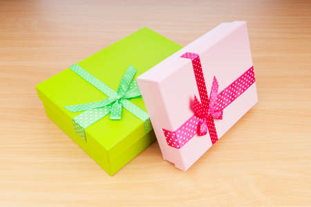 Giftboxes on the backgroundの写真素材