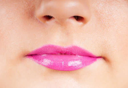 Close up of woman lipsの写真素材