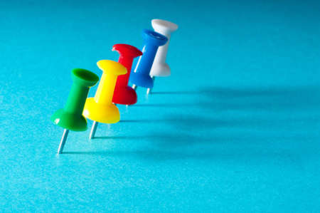 Office pins on the paperの写真素材