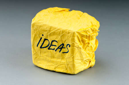 Rejected idea concept with paperの写真素材