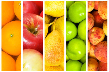 Collage of many fruits and vegetablesの写真素材
