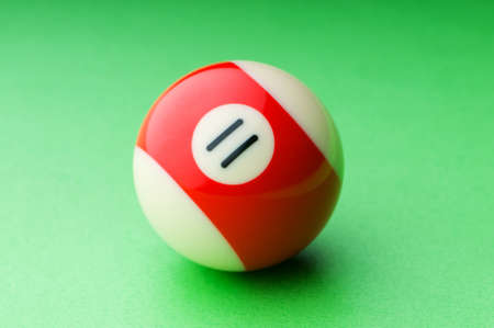 Pool balls on the tableの写真素材