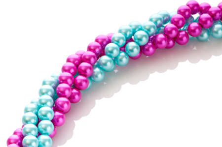 Abstract with colourful pearl necklacesの写真素材