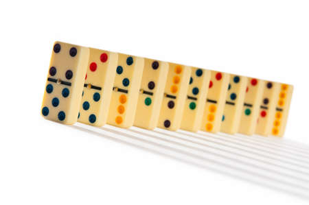 Domino effect with many pieces