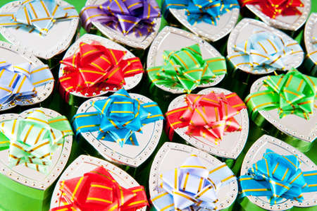 Gift boxes in celebration conceptの写真素材