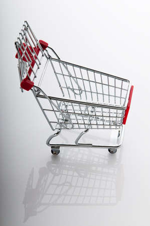 Shopping cart against the  backgroundの写真素材