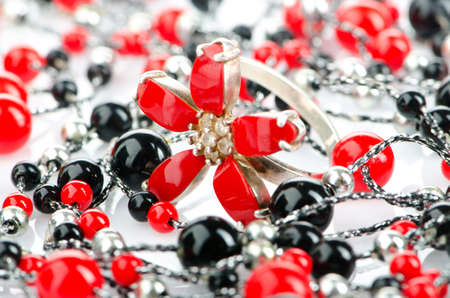 Selection of many precious ringsの写真素材