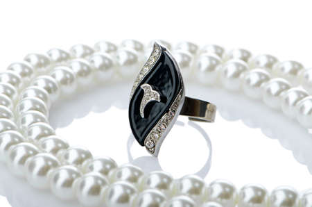 Selection of many precious ringsの写真素材