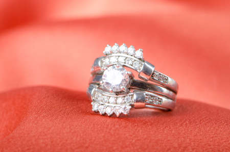 Fashion concept with ring on background