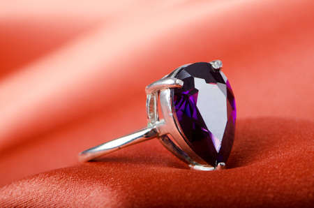 Fashion concept with ring on backgroundの写真素材