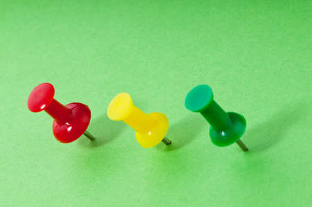 Office pins on the paper