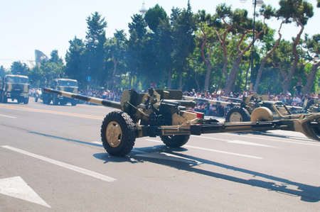 BAKU - 26 June 2011 - Miliatary Parade in Baku, Azerbaijan on Army Dayのeditorial素材