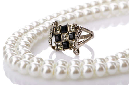 Selection of many precious ringsの写真素材