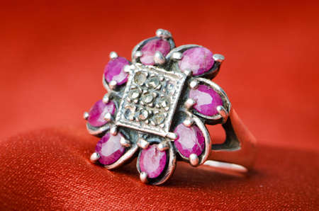 Fashion concept with ring on backgroundの写真素材