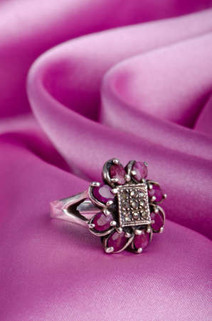 Fashion concept with ring on backgroundの写真素材