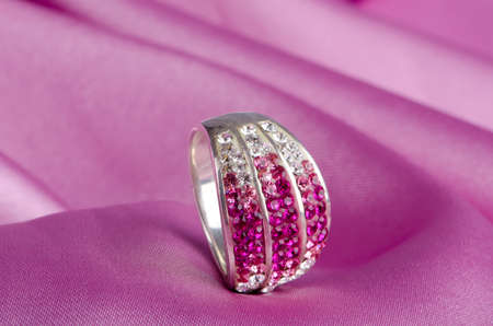 Fashion concept with ring on backgroundの写真素材