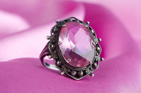 Fashion concept with ring on backgroundの写真素材