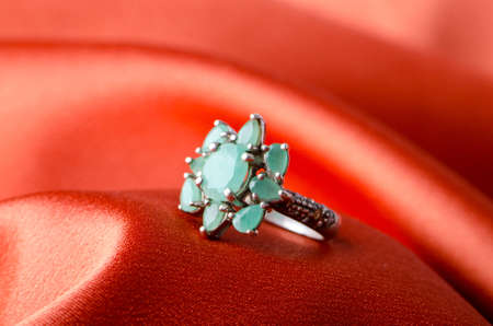 Fashion concept with ring on backgroundの写真素材