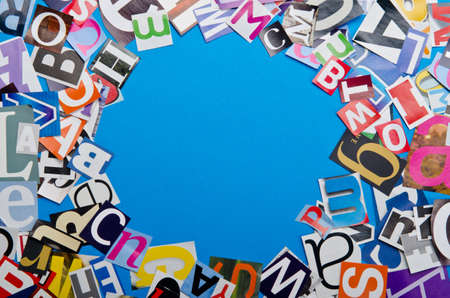 Paper cuttings on the tableの写真素材