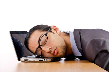 Businessman sitting at the deskの写真素材