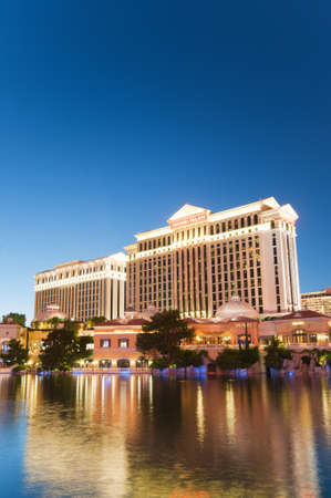 Las Vegas - 11 Sep 2010  - Bellagio Hotel Casino during sunsetのeditorial素材