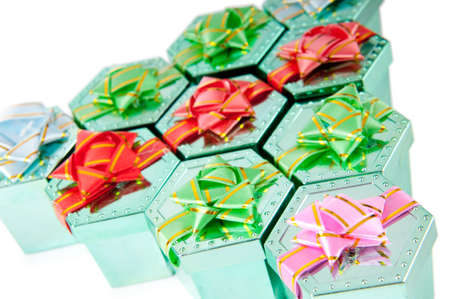 Gift boxes in celebration concept