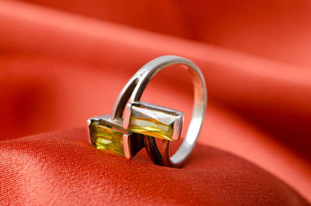 Fashion concept with ring on backgroundの写真素材