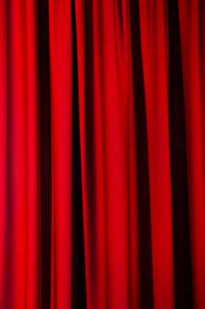 Red curtains as a backgroundの写真素材