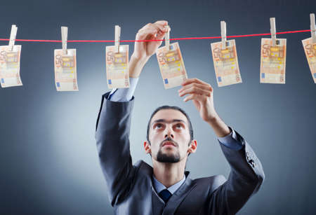 Criminal laundering dirty moneyの写真素材