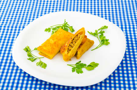 Patties with meat in the plate
