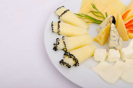 Cheese platter with selection