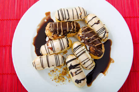 Desserts served in the plate