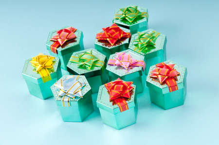 Gift boxes in celebration concept