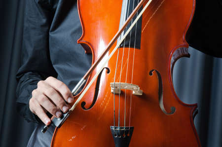 Man playing the celloの写真素材