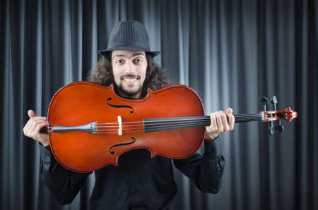 Man playing the celloの写真素材