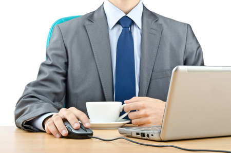 Man working on computerの写真素材