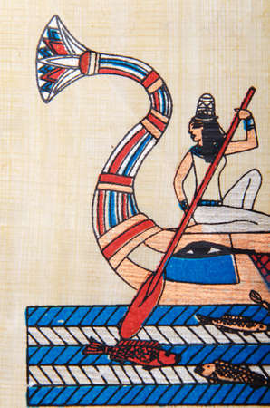 Egyptian papyrus as a backgroundのeditorial素材