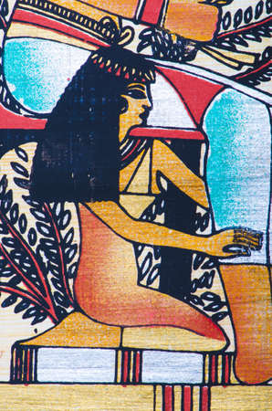 Fragment of egyptian papyrusのeditorial素材