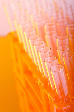 Chemical glass tubing in labの写真素材
