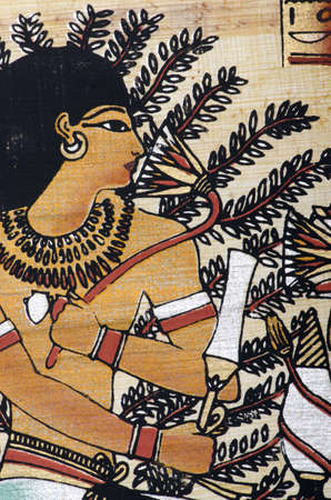 Egyptian history concept with papyrus